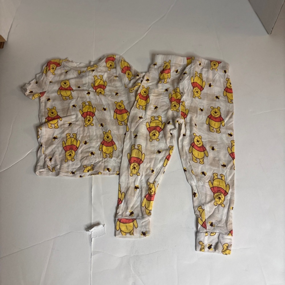 Disney Baby Winnie the Pooh Cream Waffle Knit Pajama Set 18M Soft gift Disney